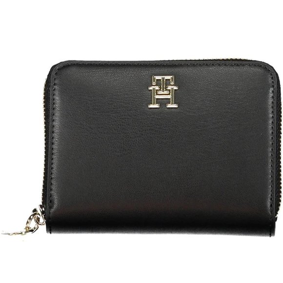 Tommy Hilfiger Black Polyurethane Wallet